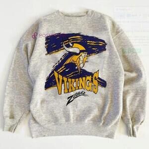 Minnesota Vikings Zubaz Nfl Graphic Ash Color Sweatshirt Elbertfranklin5